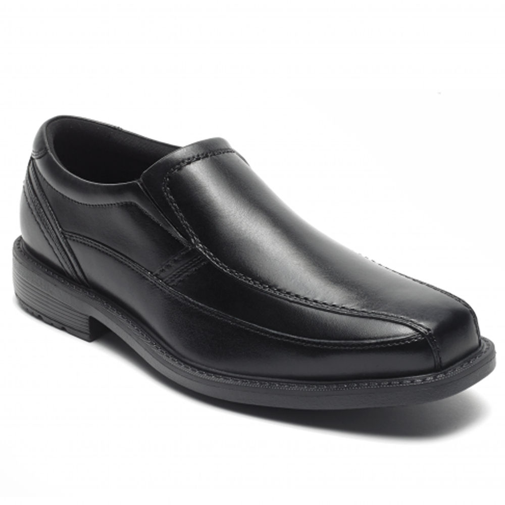 Rockport Mens Style Crew Bike Toe - Slip-On Black - OXY650173